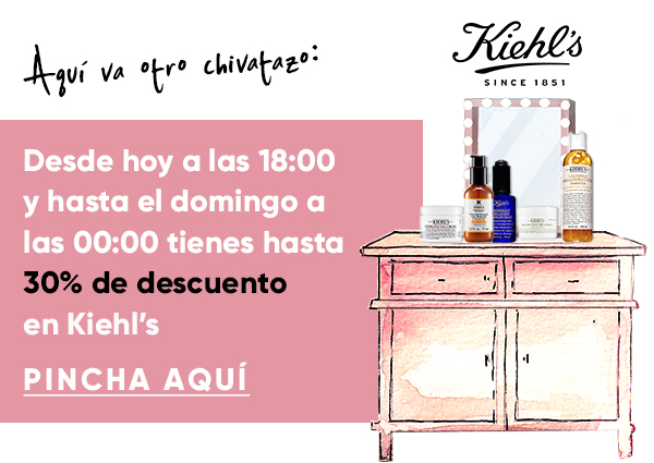 Hasta 30% de descuento en Kiehl's