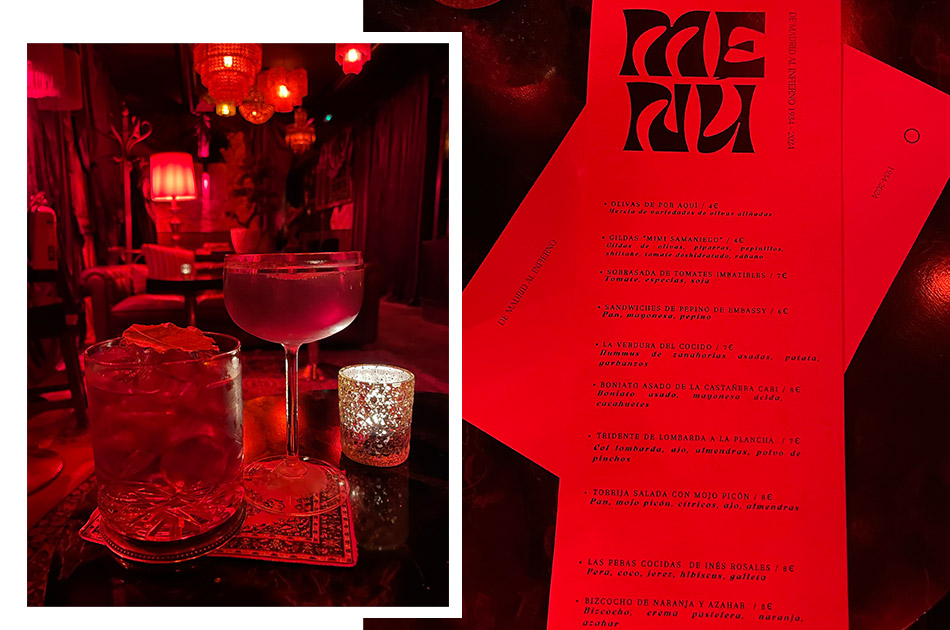 Cabaret Satán Madrid carta