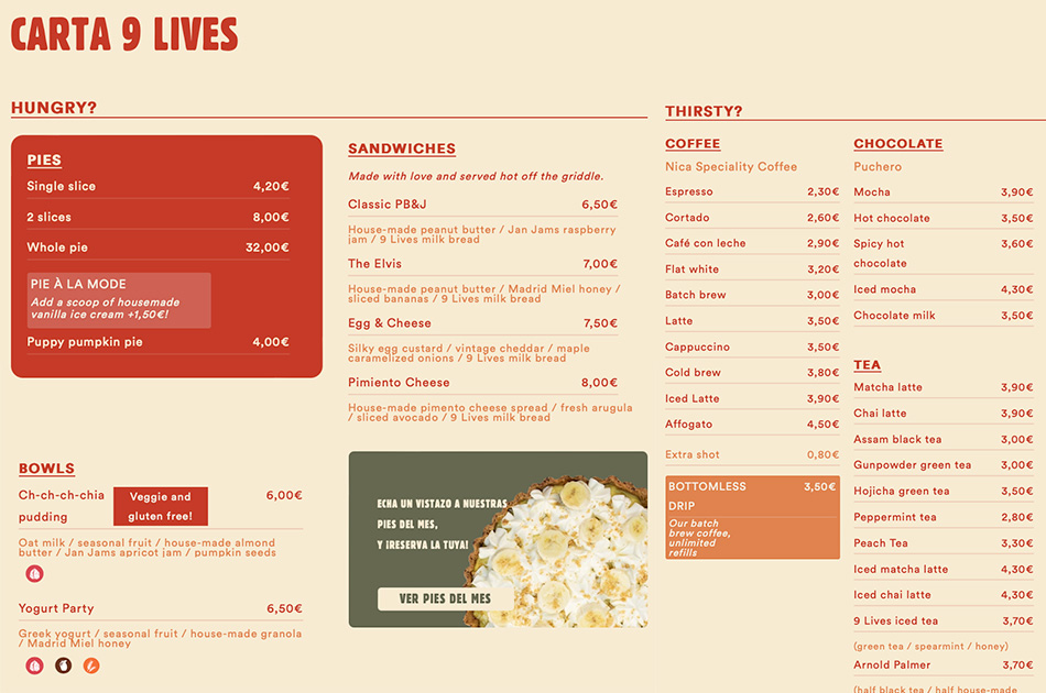 American Pie Thanksgiving 9 Lives carta