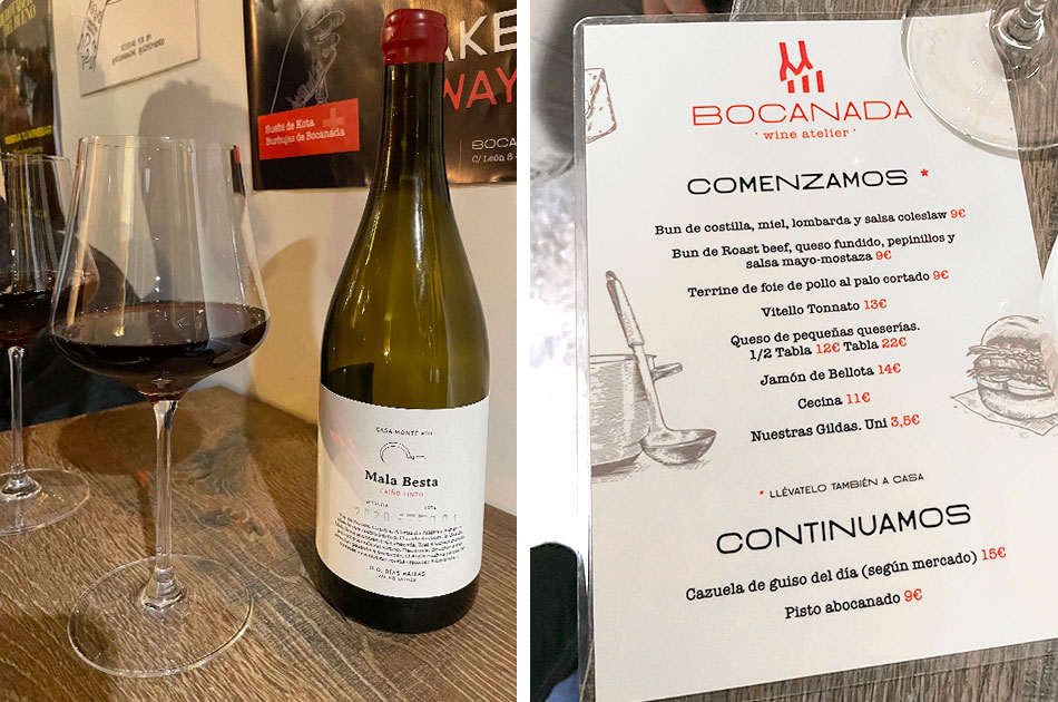 Bocanada Wine Madrid carta Bocanada Wine Madrid carta