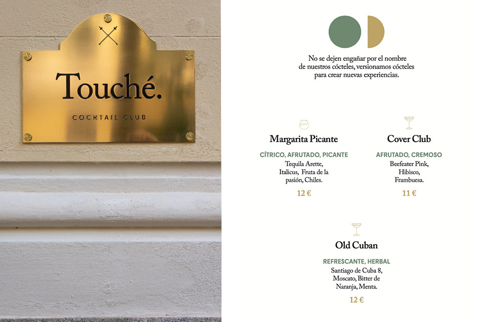 Coctelería Touché Madrid carta Coctelería Touché Madrid carta