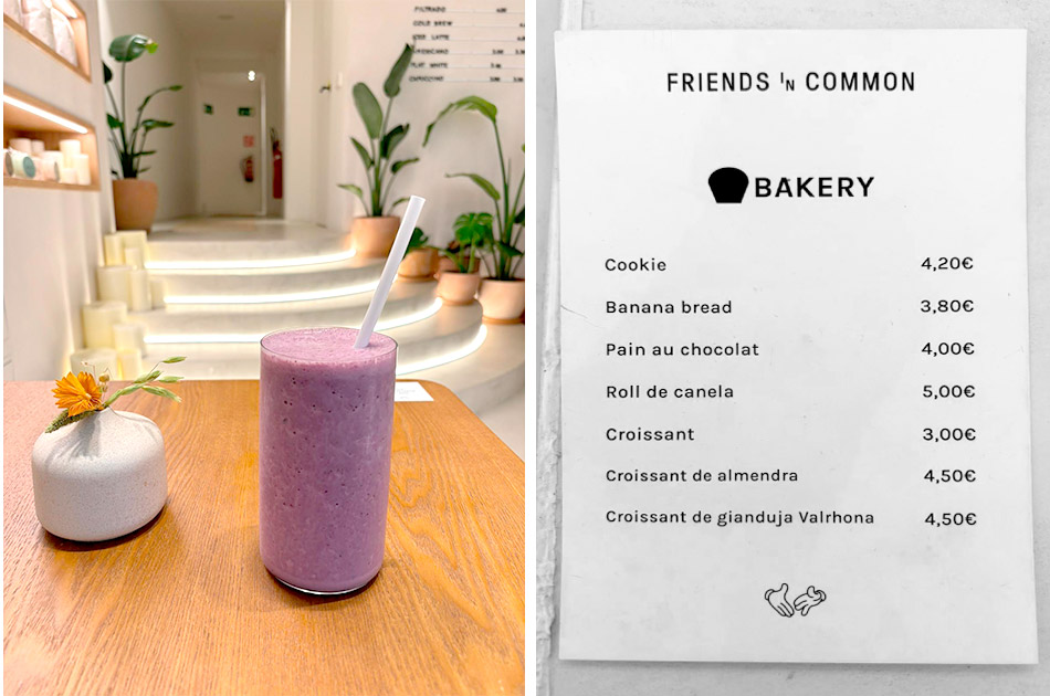 Friends in Common Cafeteria Carta Friends in Common Cafeteria Carta