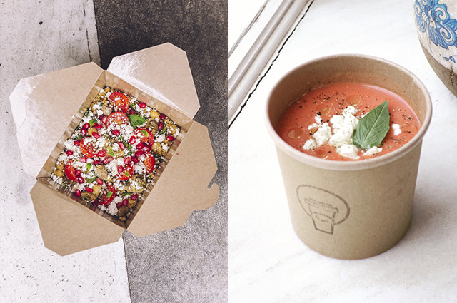 Plato y salmorejo de Saint Georges Café Saint Georges Café