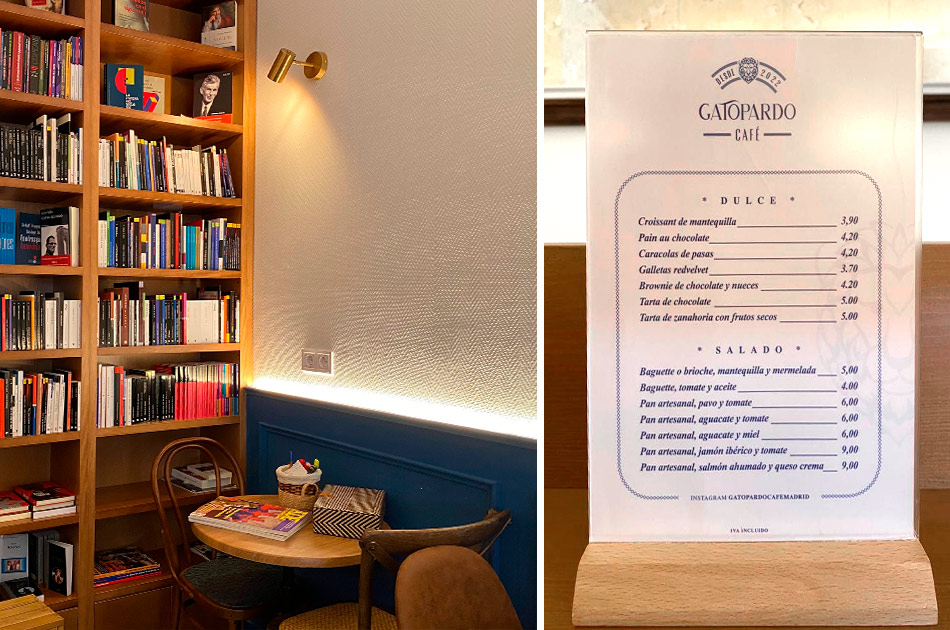 Gatopardo Café Madrid carta Gatopardo Café Madrid carta