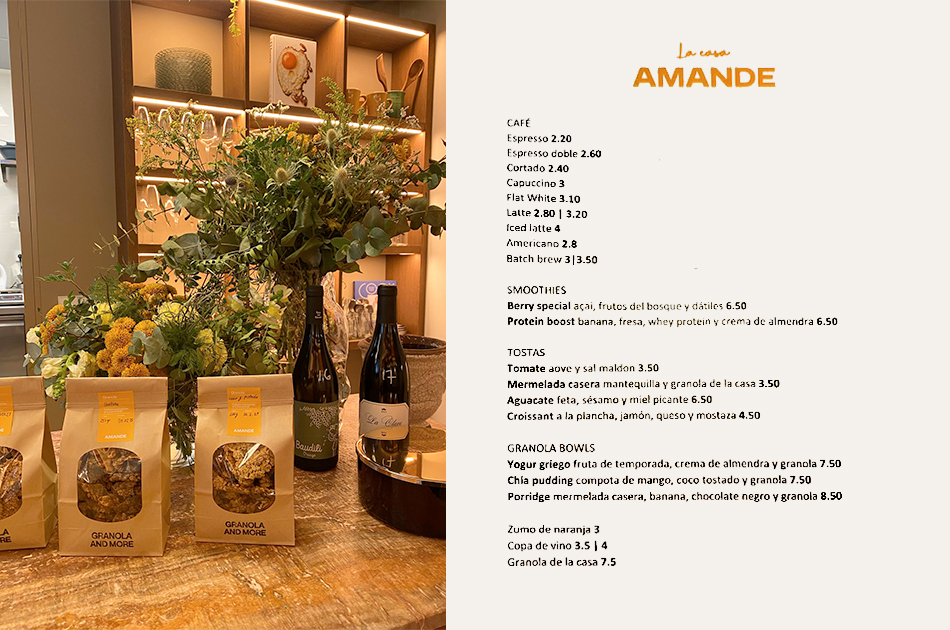 La Casa Amande carta La Casa Amande carta