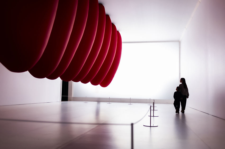 Sala ballon museum con persona