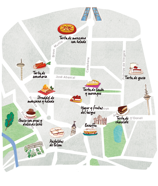 Mapa de las mejores tartas