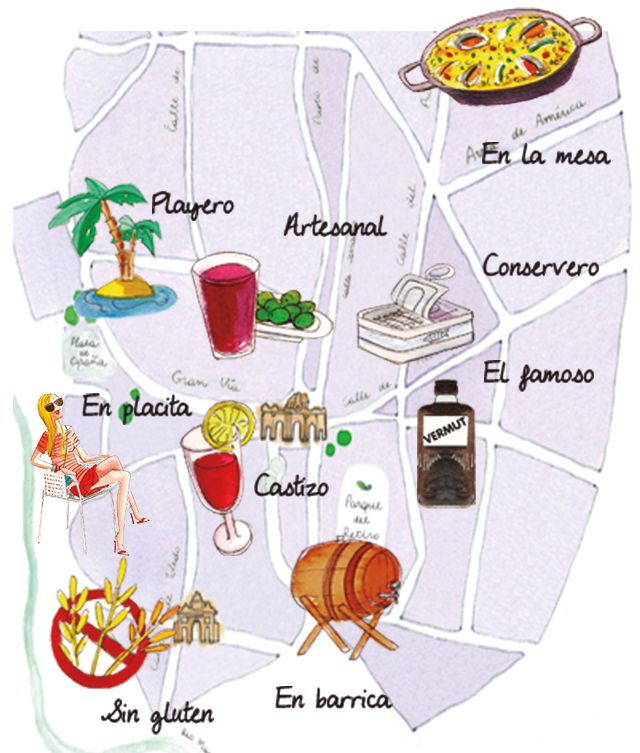 Mapa del vermut Madrid