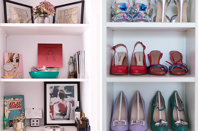 Decoración Flora Gonzalez tacones marcos rincon estanteria decoración zapatos flora gonzalez presentadora