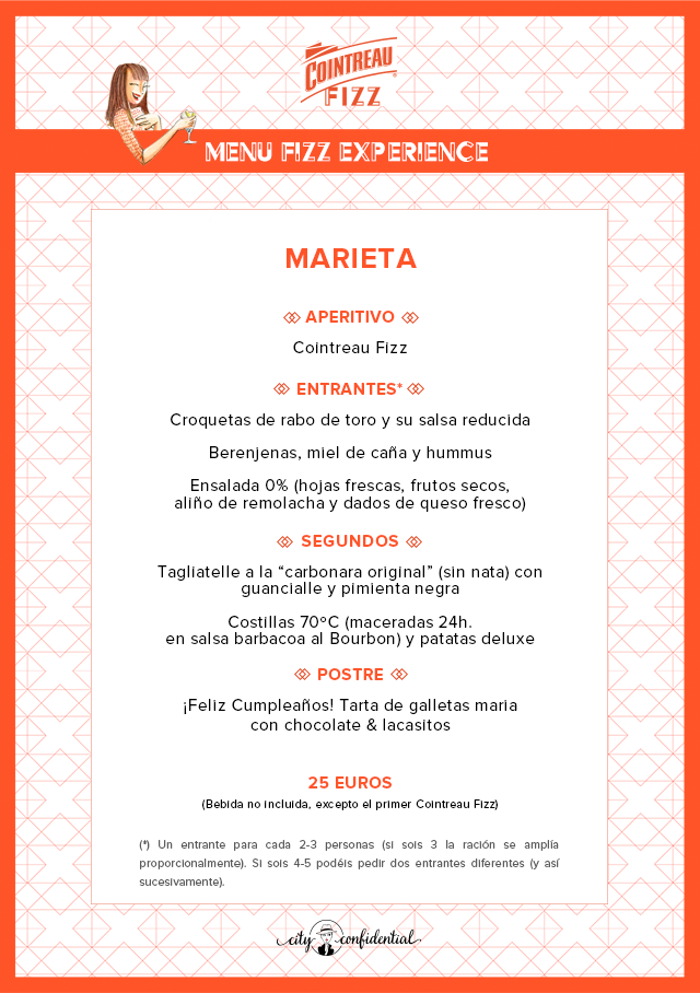 Menú Marieta Menú Marieta