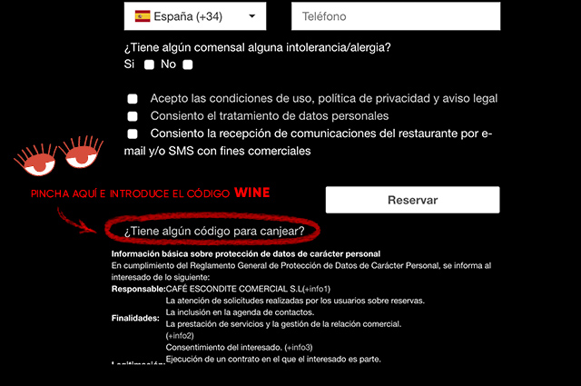 Instrucciones para reservar Wine Experience Instrucciones para reservar Wine Experience