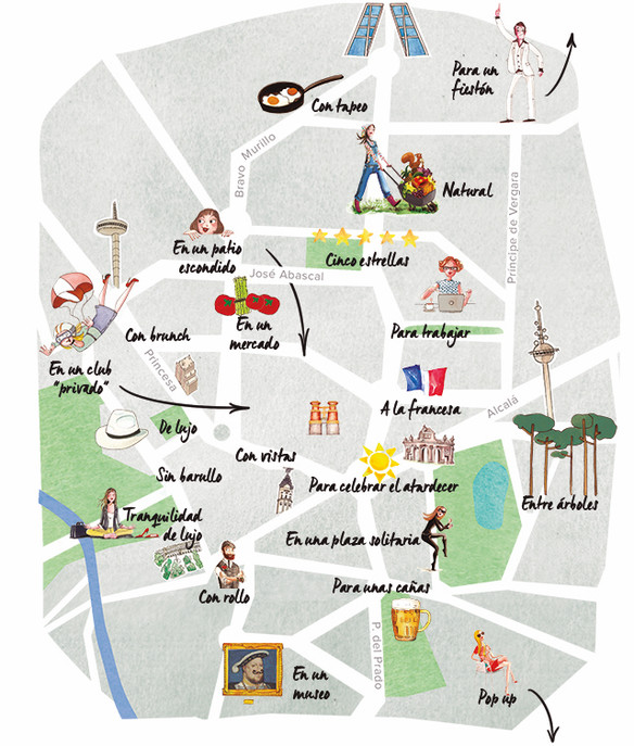 Mapa de las mejores terrazas de Madrid Mapa de las mejores terrazas de Madrid
