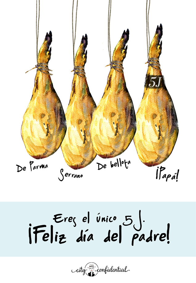 Tarjeta de Día del Padre para padres foodies Tarjeta de Día del Padre para padres foodies